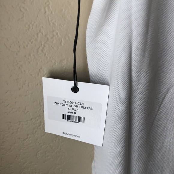 NWT Belyn Key Keystone White Black Zip Polo Short Sleeve Women’s Size Small - Picture 5 of 5